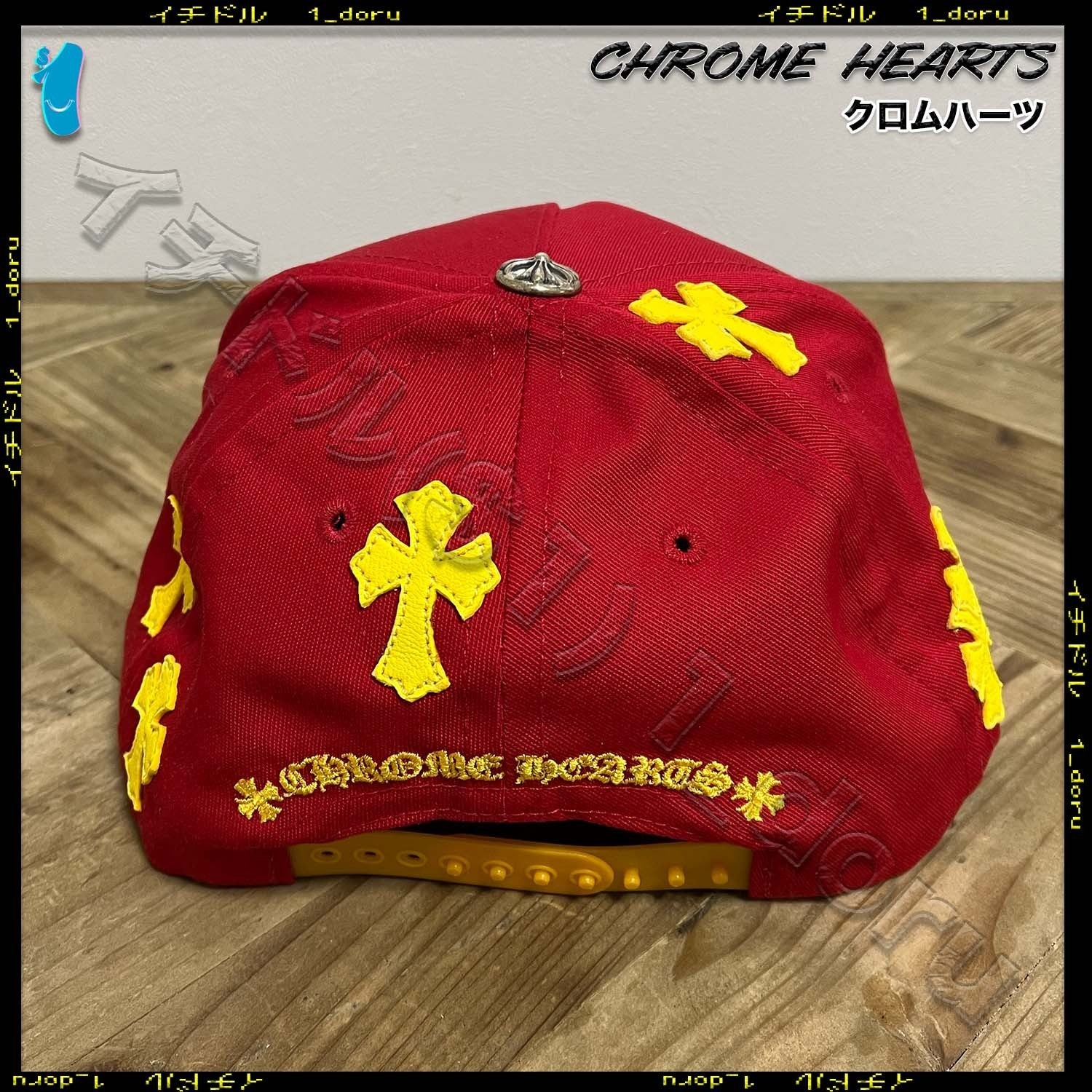 CHROME HEARTS CEMETERY CROSS CAP HAT PLUS RED
