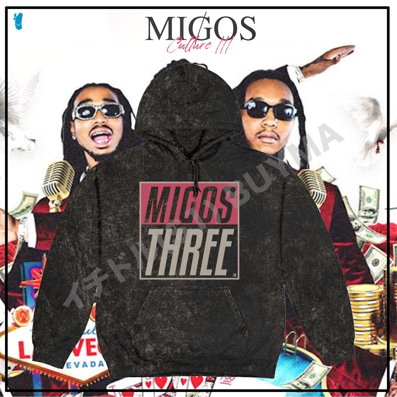 MIGOS THREE VINTAGE HOODIE