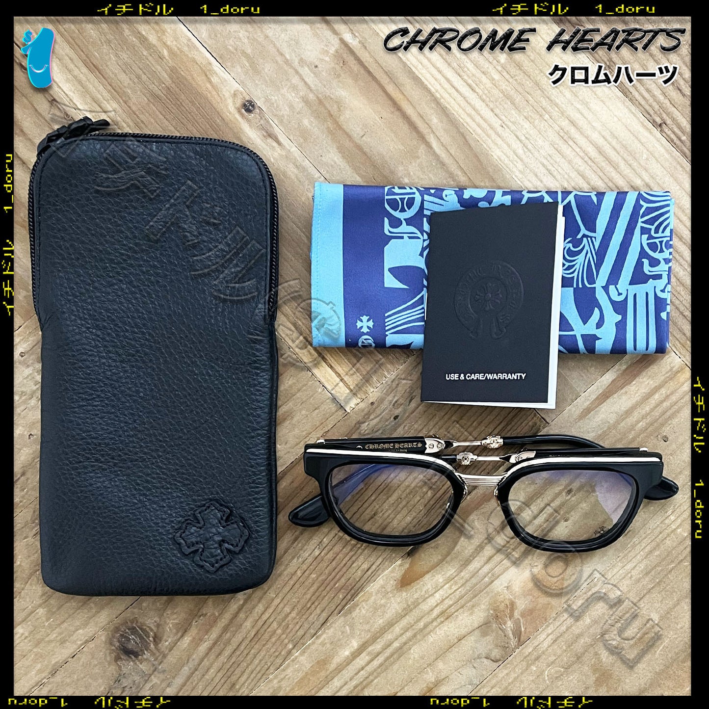 クロムハーツ DUCK BUTTER ダックバター BLACK GOLD メガネ 眼鏡