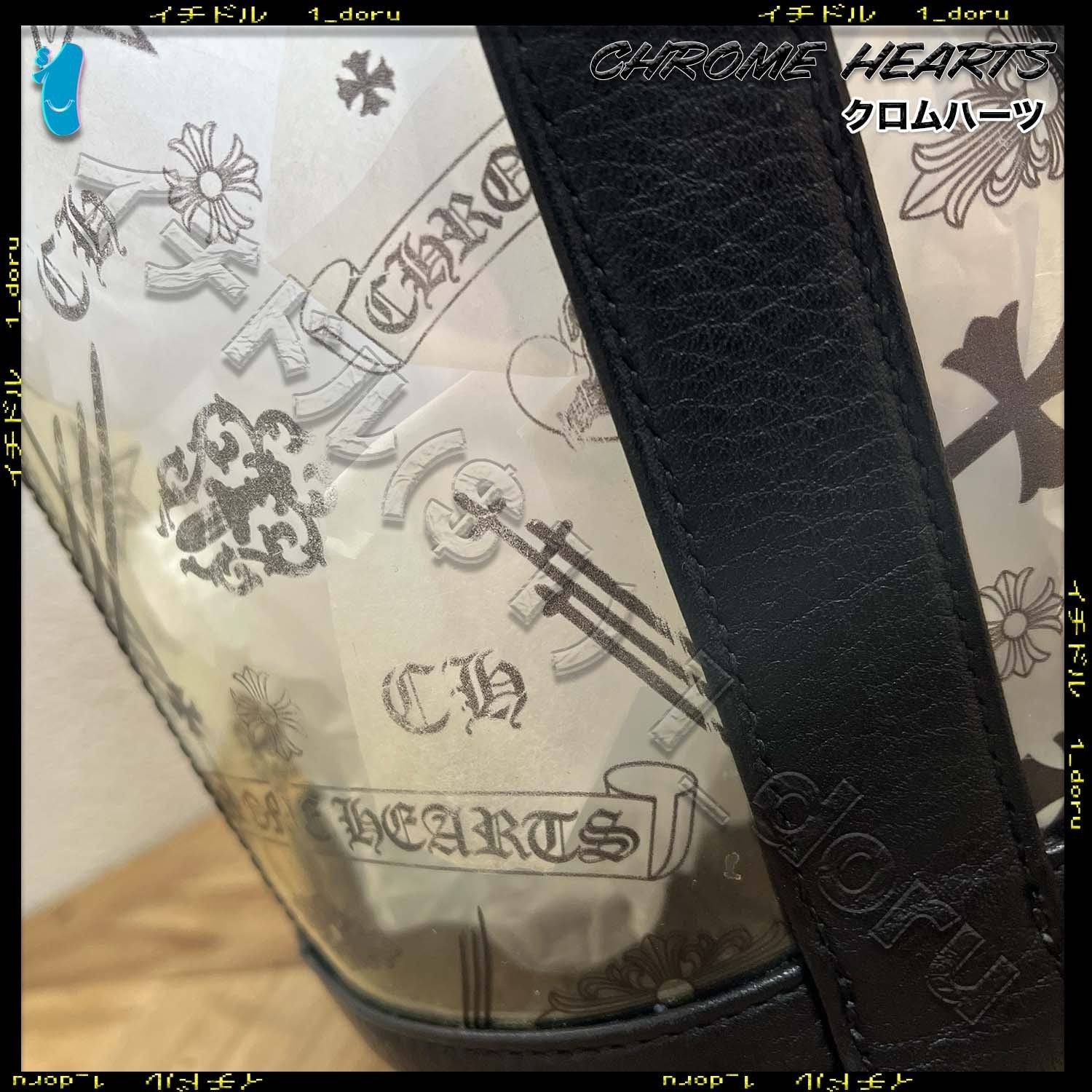 Multi Logo Cemetery Cross Mini Tote Bag Black マルチ ロゴ セメタリークロス ミニ トート バッグ