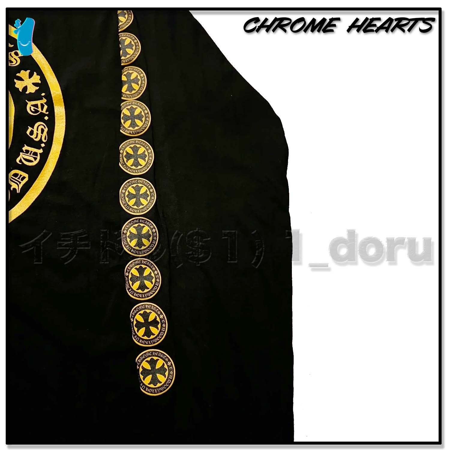 Chrome Hearts Yellow Plus Long Sleeve Black