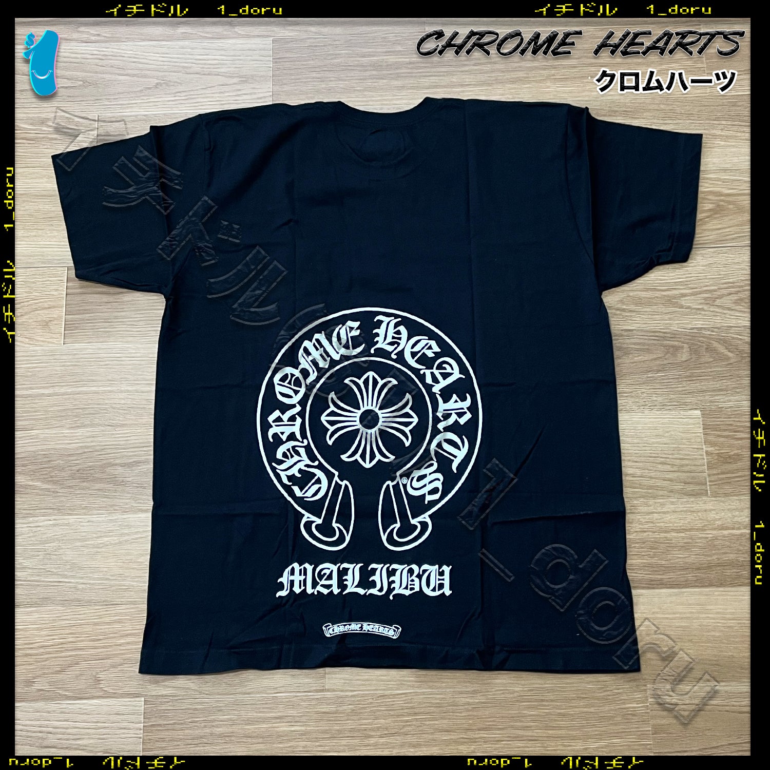 マリブ ホースシュー プラス Tシャツ スクロール ブラック HORSESHOE PLUS MALIBU TEE BLACK SCROLL XXL