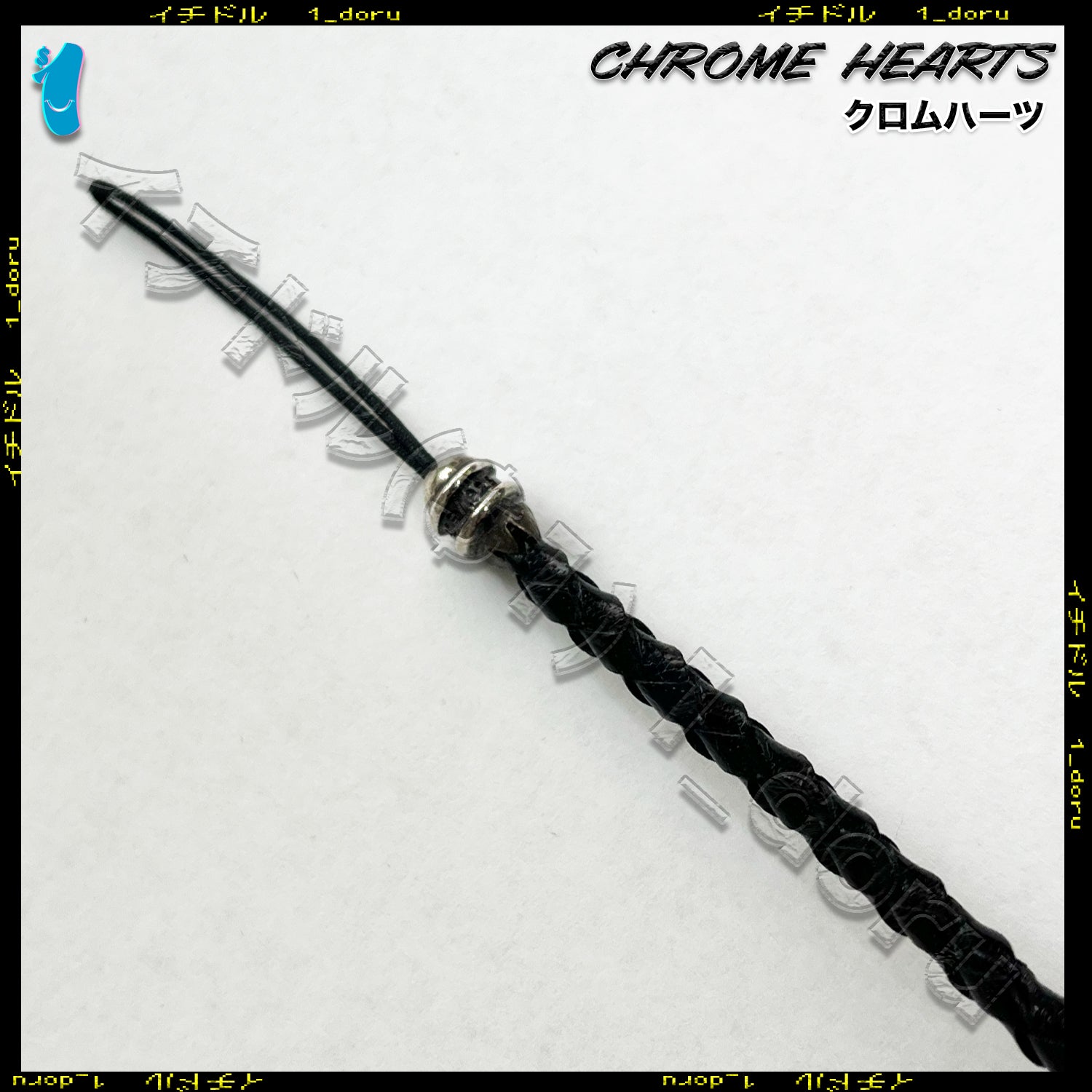 CHROME HEARTS 3 CHARM STRAP STAR DIAMOND DAGGER HEART SILVER