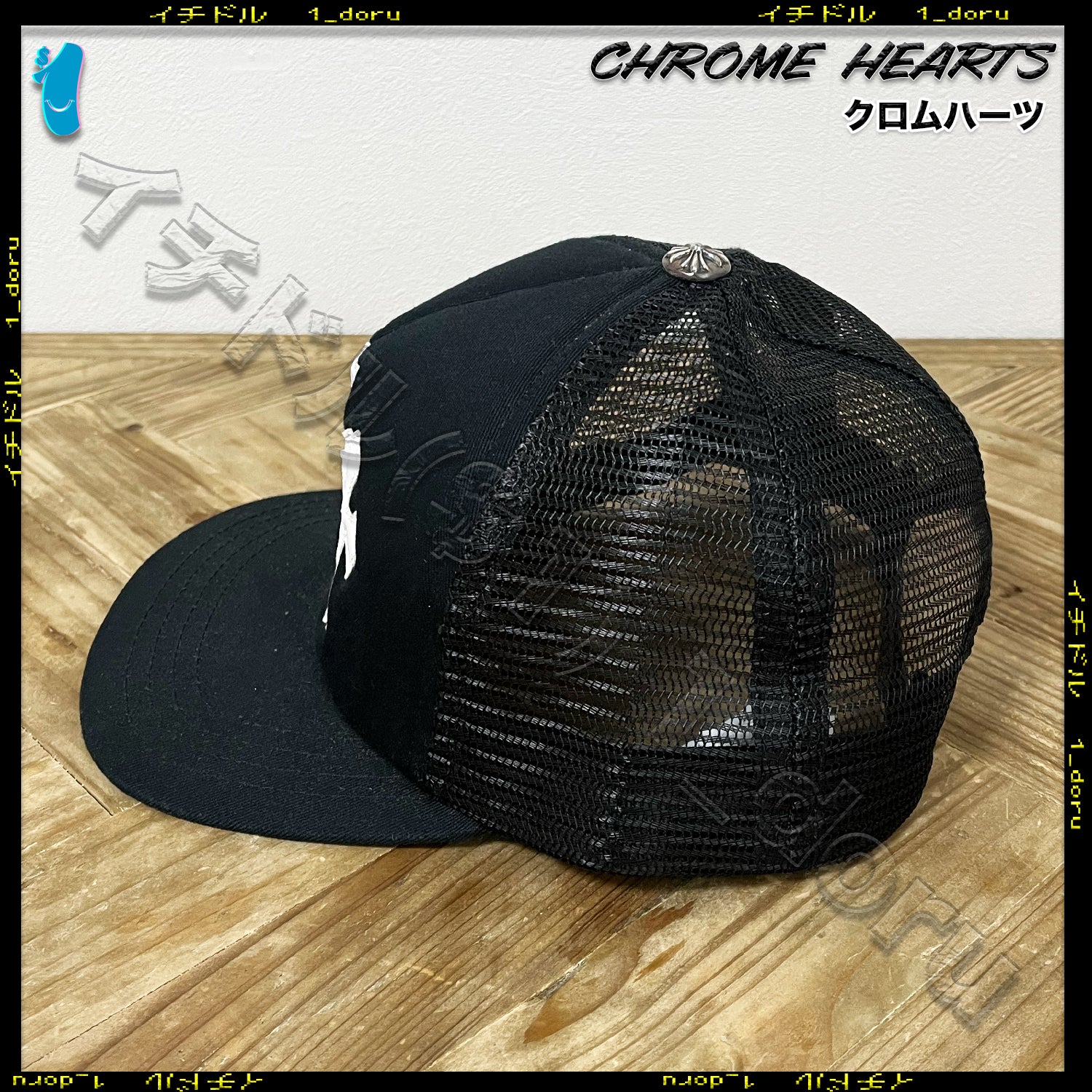 3 CEMETERY CROSS CAP HAT BLACK 3 セメタリー クロス キャップ ブラック
