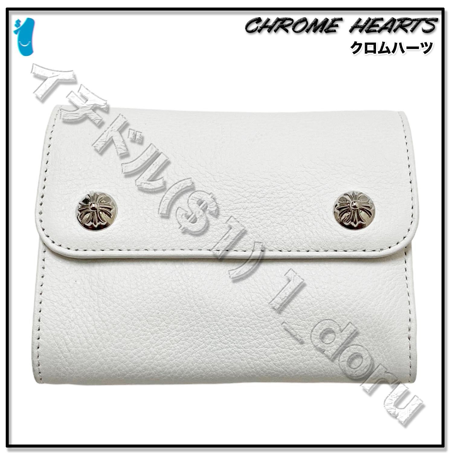 Chrome Hearts Wave Mini Wallet White