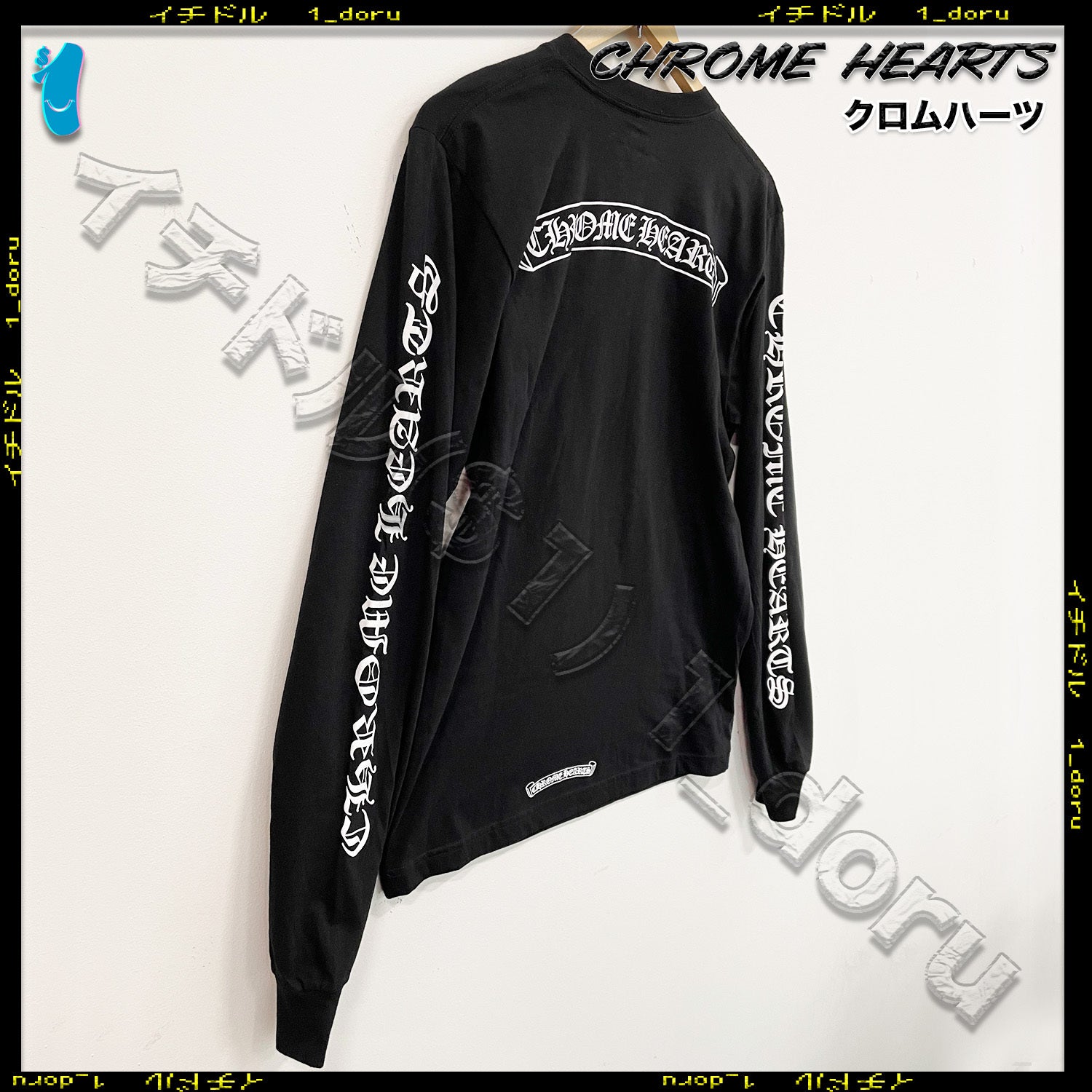 Scroll Long Sleeve Black スクロール 長袖 ロンT