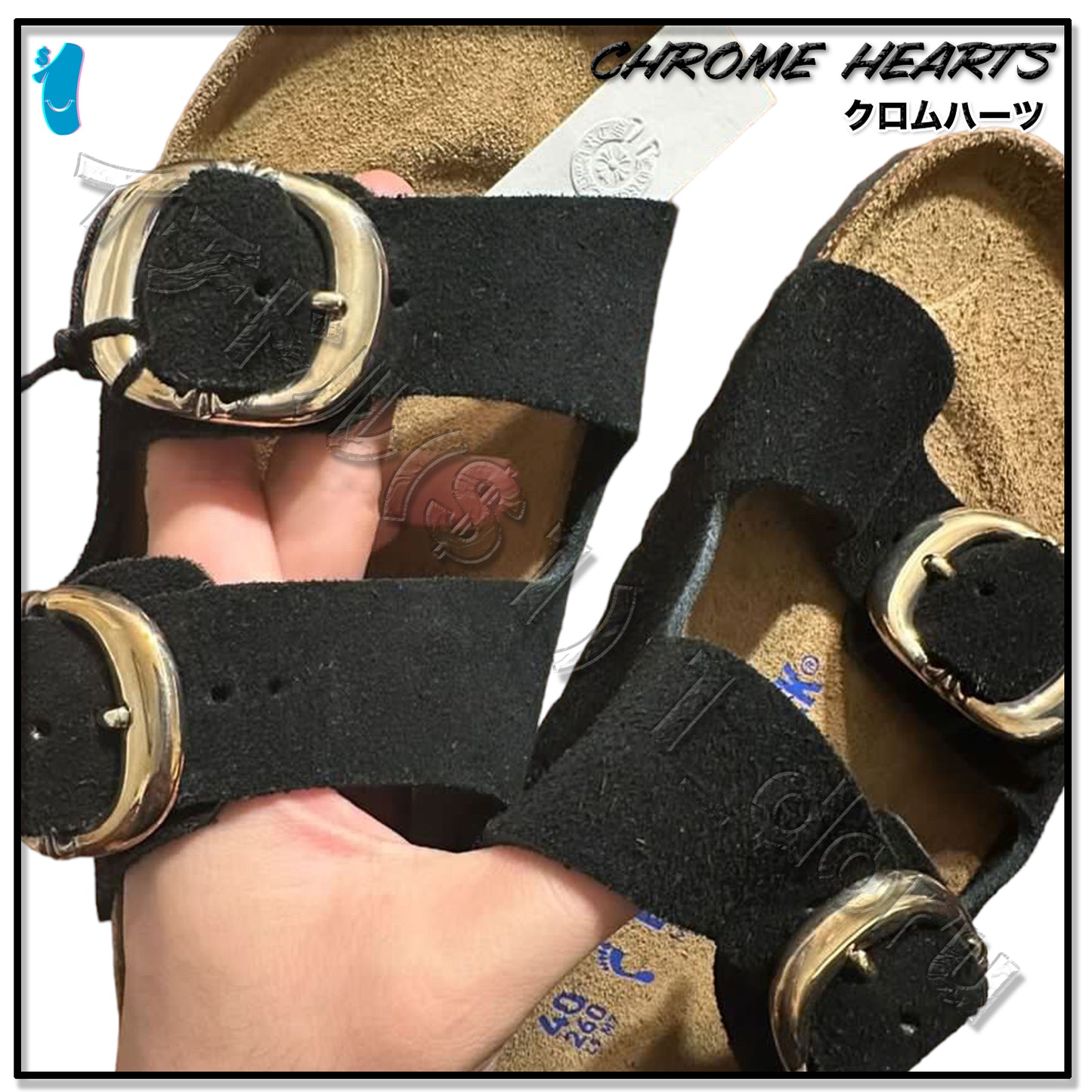Chrome Hearts Birkenstock Arizona Gunslinger Suede Leather